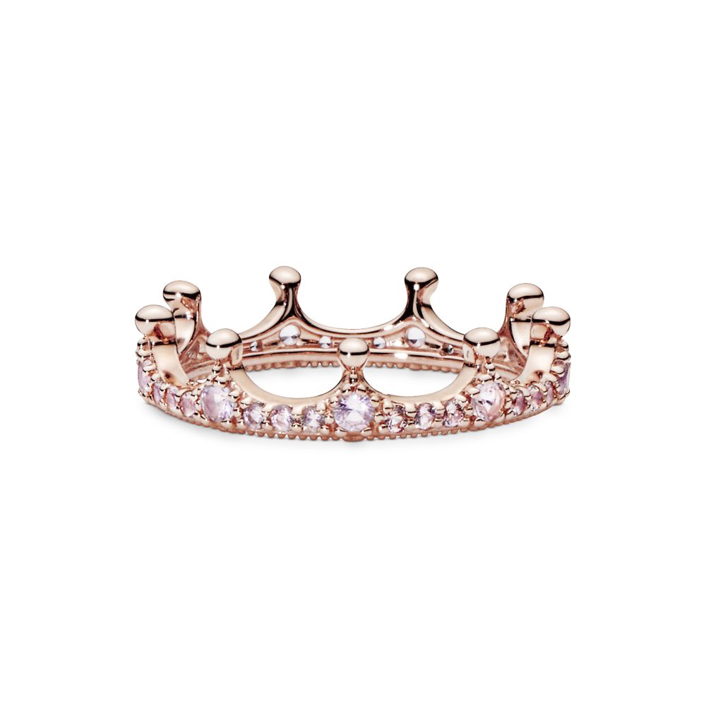 Pink Sparkling Crown Ring | PANDORA