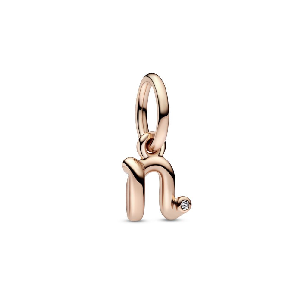 New Genuine Pandora Dangle 14k Rose Gold Symbol Of Lucky In Love newest CZ 791355CZ