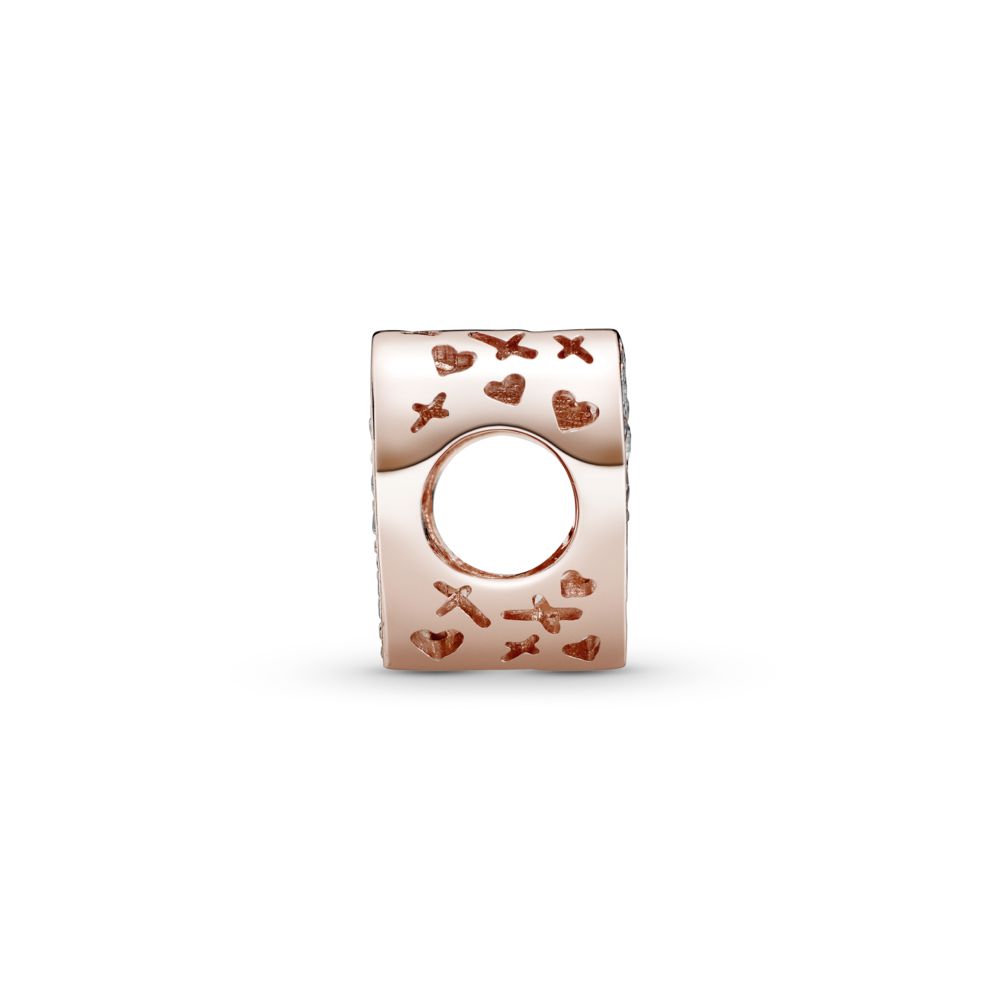 PANDORA Sparkling Freehand deals Heart Charm ROSE GOLD/CLEAR CZ