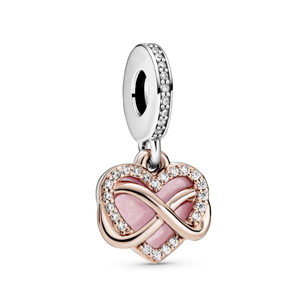 Sparkling Infinity Heart Dangle Charm | PANDORA