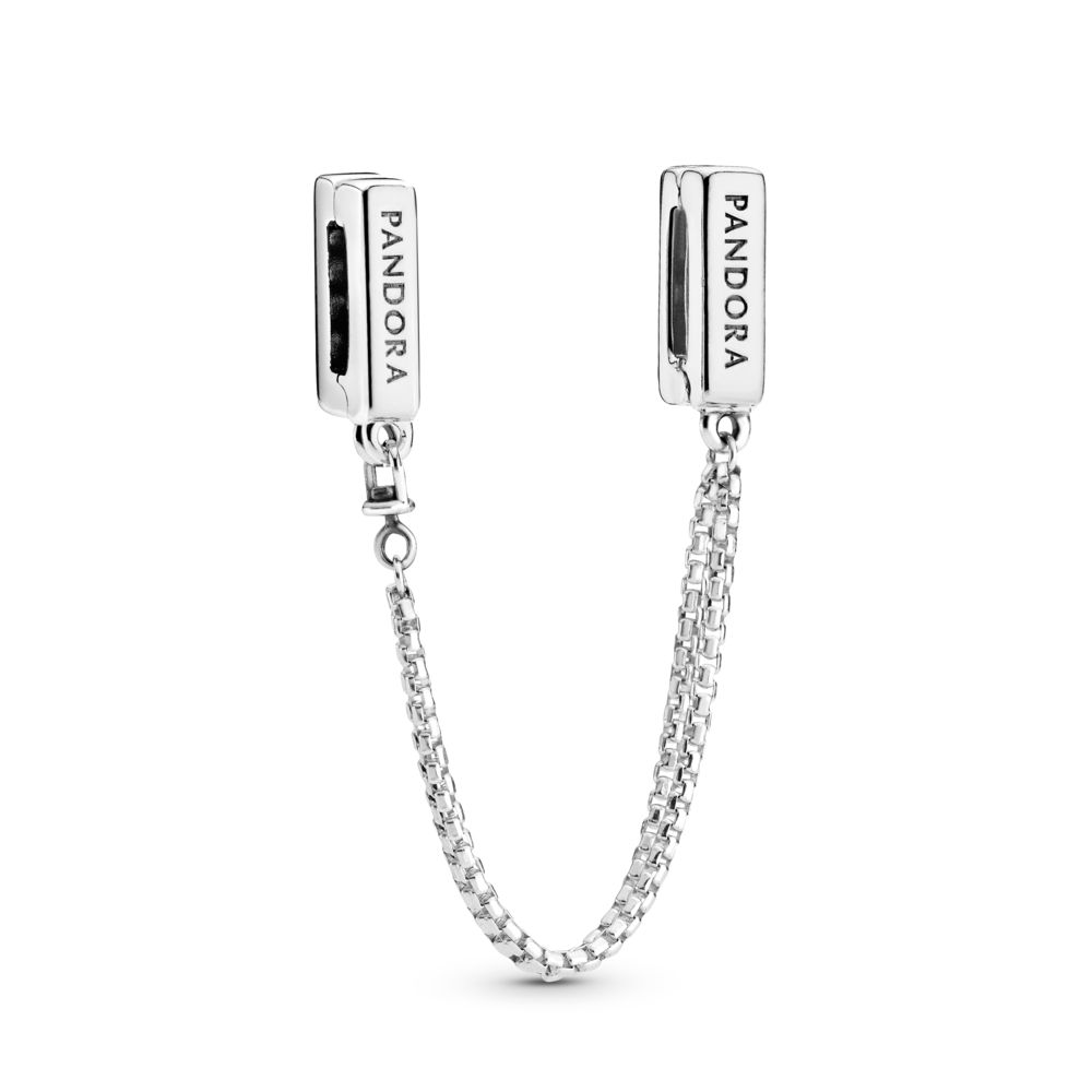 sparkling safety chain clip charm