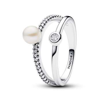 Pandora ME Pavé & White Dual Ring | Sterling silver | Pandora US