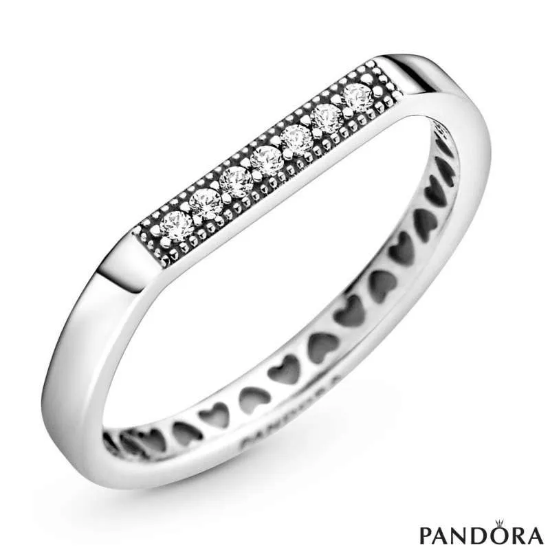 Sparkling bar stacking ring | PANDORA