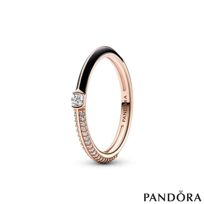 Pandora PANDORA SIGNATURE BRACELET WITH 14K GOLD CIRCLE AND CLEAR