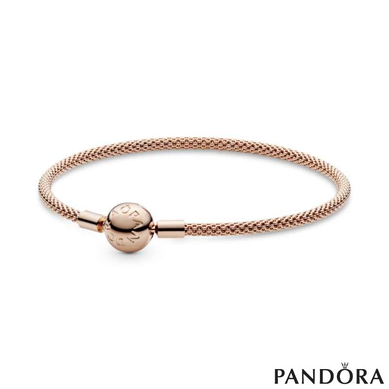 Pandora Moments Studded Chain Bracelet - Rose Gold