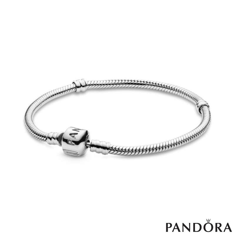 Retired Pandora Sterling Bracelet with 14K Gold Clasp :: Pandora Bracelets  590702-HG-B :: Authorized Online Retailer