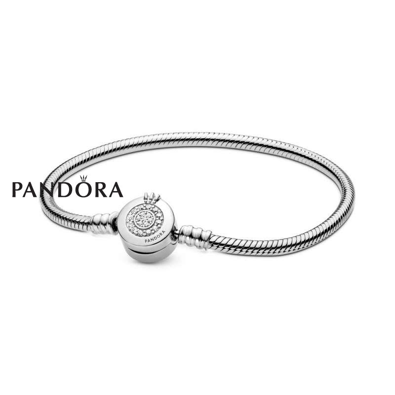 Pandora Moments Sparkling Crown O Snake Chain Bracelet | PANDORA