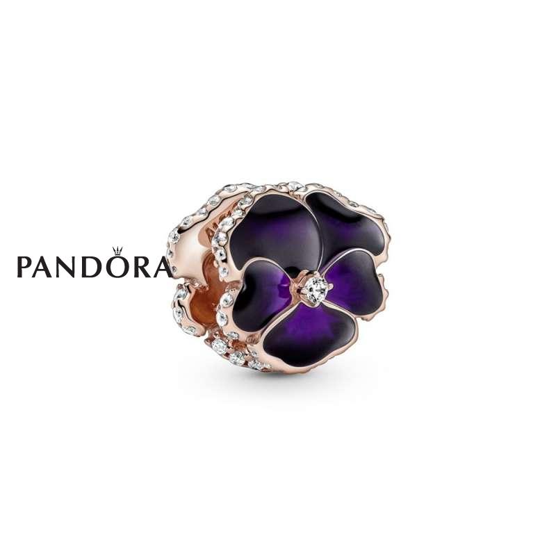 Deep Purple Pansy Flower Charm | PANDORA